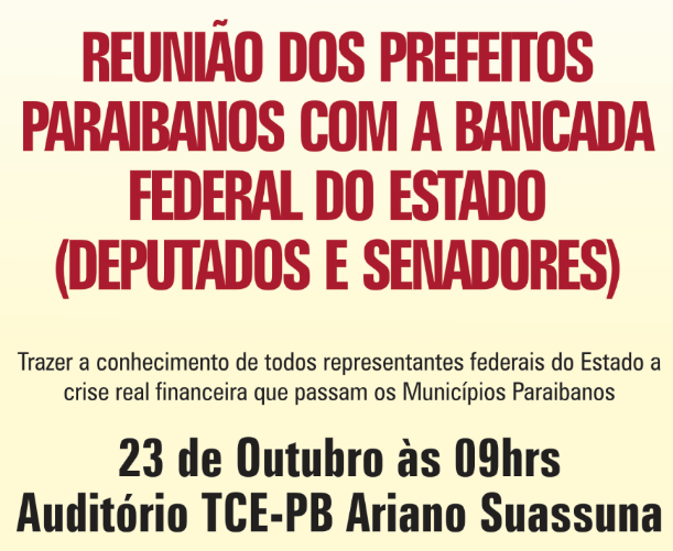 Reunião Bancada Federal em João Pessoa