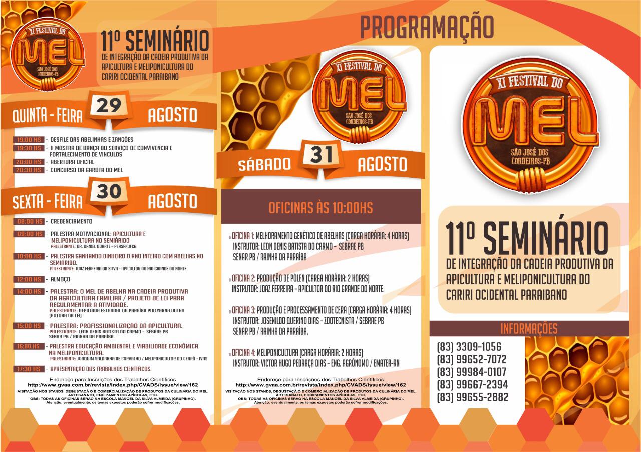 Festival do Mel terá palestras, oficinas e apresentação de trabalhos científicos em vasta programação técnica