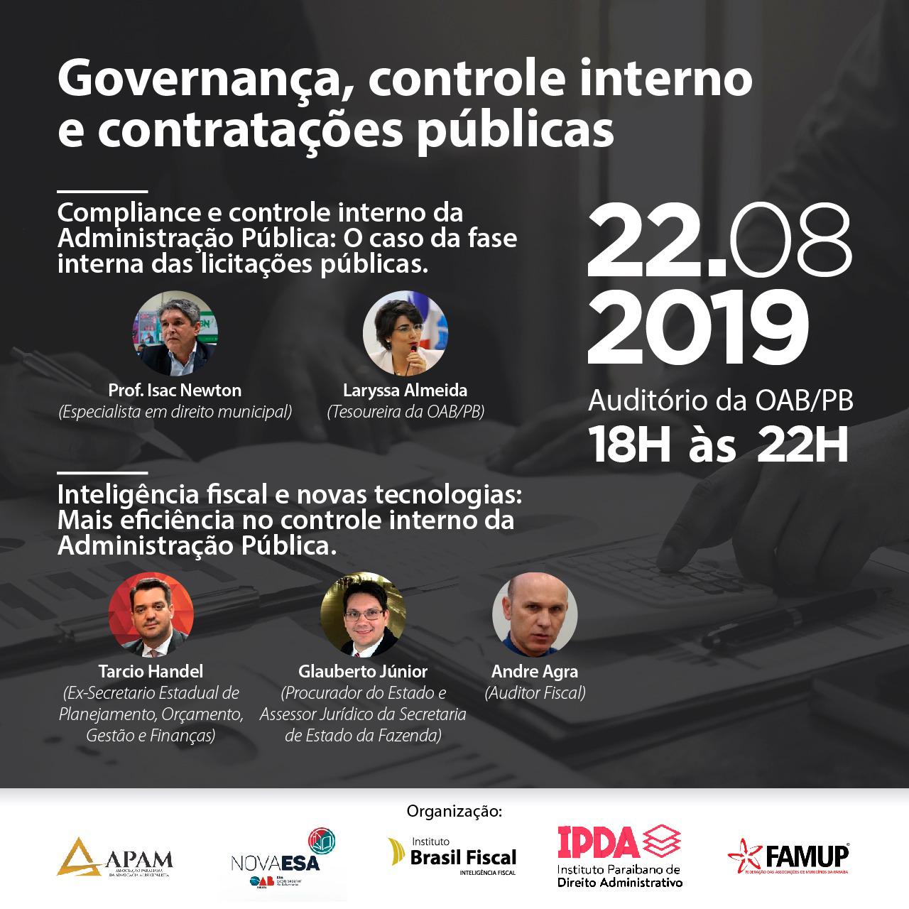 Prefeitos e servidores têm desconto em Seminário sobre governança, controle interno e contratações públicas