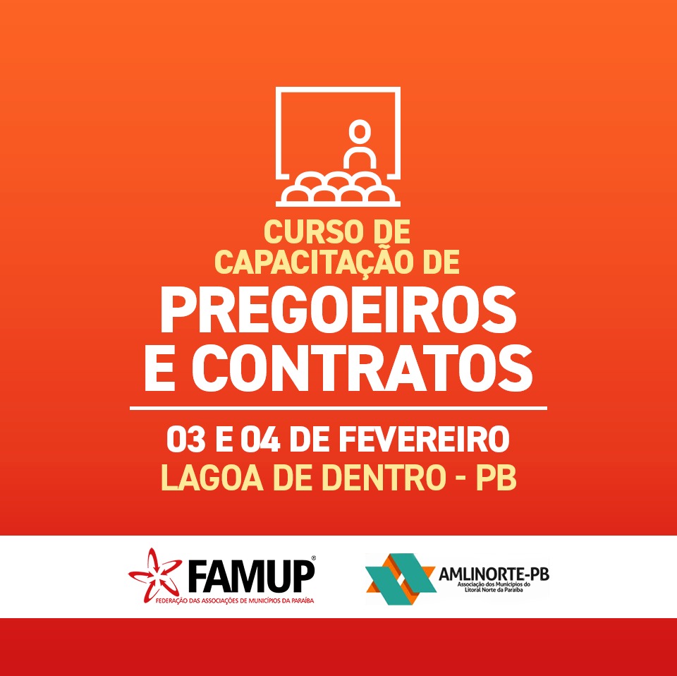 Curso de Capacitação de Pregoeiros acontece em Lagoa de Dentro nos dias 3 e 4 de fevereiro