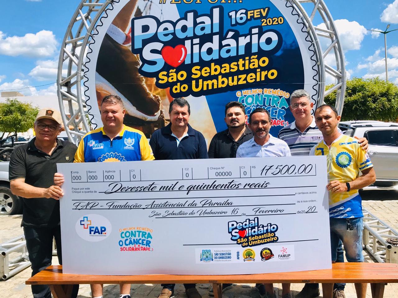 Presidente da Famup participa do 1º Pedal Solidário em São Sebastião de Umbuzeiro