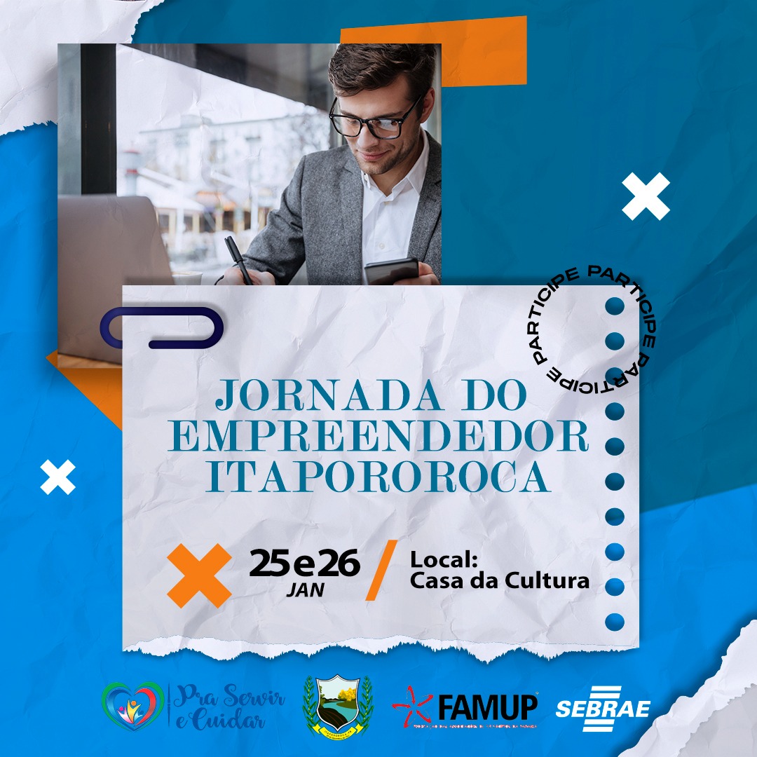 Com apoio da Famup, Jornada do Empreendedor será realizada em Itapororoca