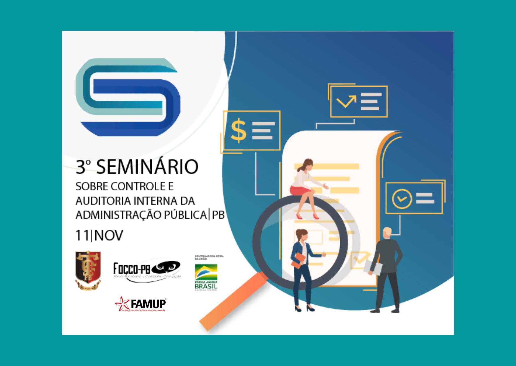 Inscrições para 3º Seminário sobre controle e auditoria interna da administração pública estão abertas