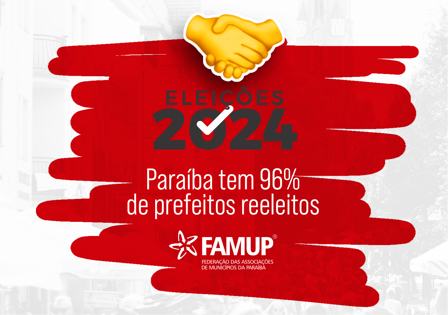 Na Paraíba, taxa de prefeitos reeleitos é de 96%; apenas quatro não conseguiram permanecer com mandato