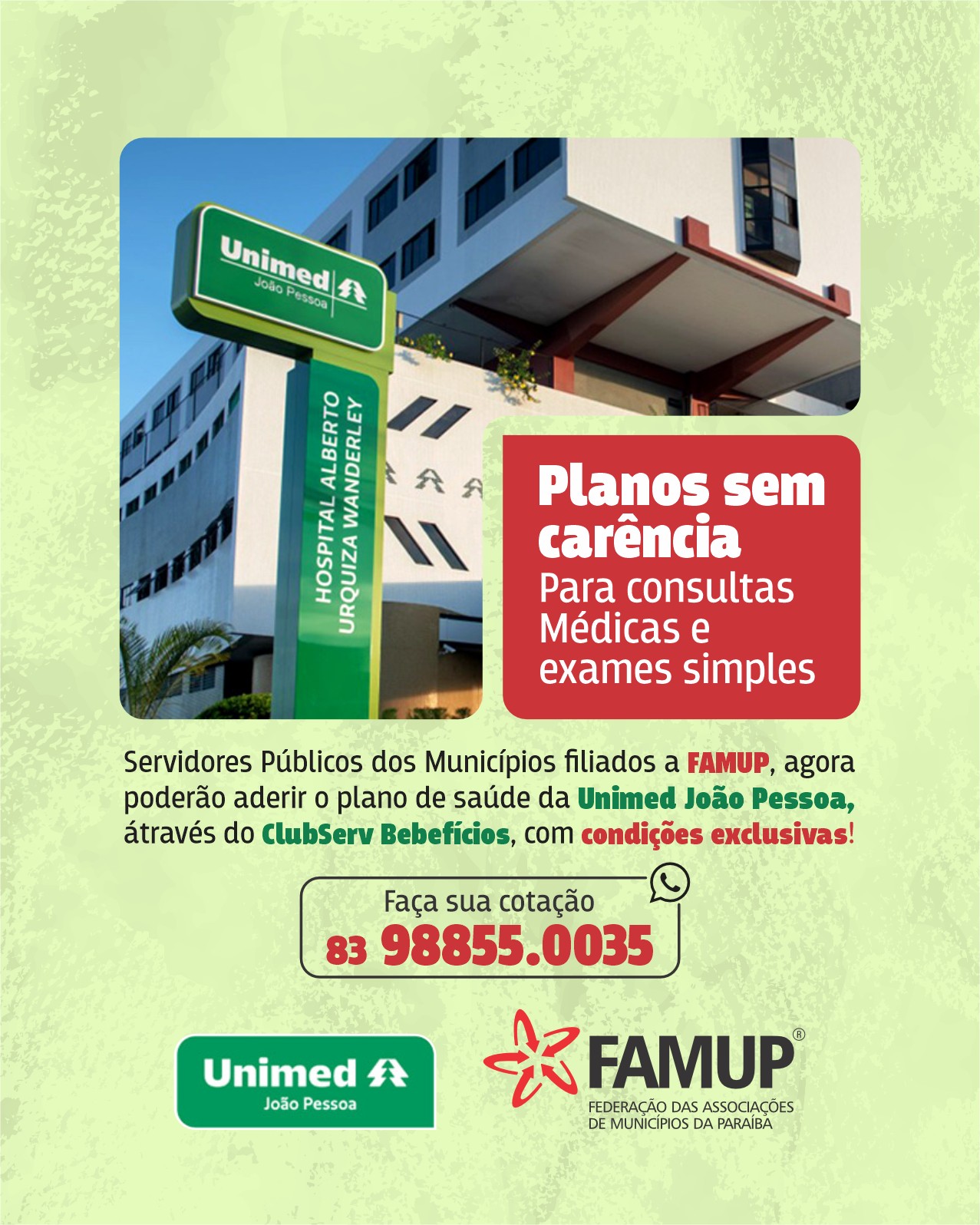 Famup renova parceria com Club Serv/Unimed para oferecer condições especiais a servidores públicos municipais