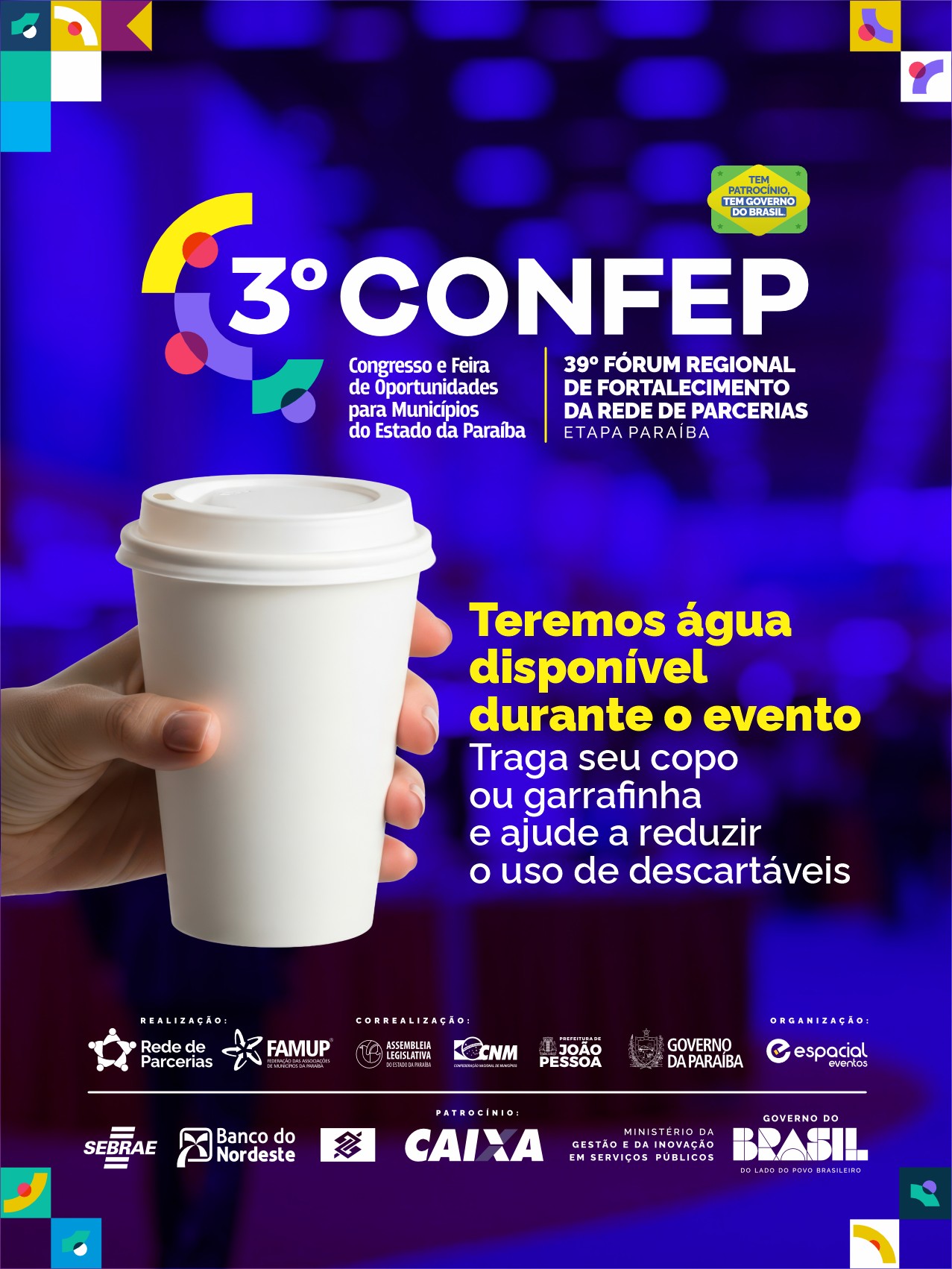 Famup aposta em ações sustentáveis no Confep e disponibiliza terminais de água aos participantes